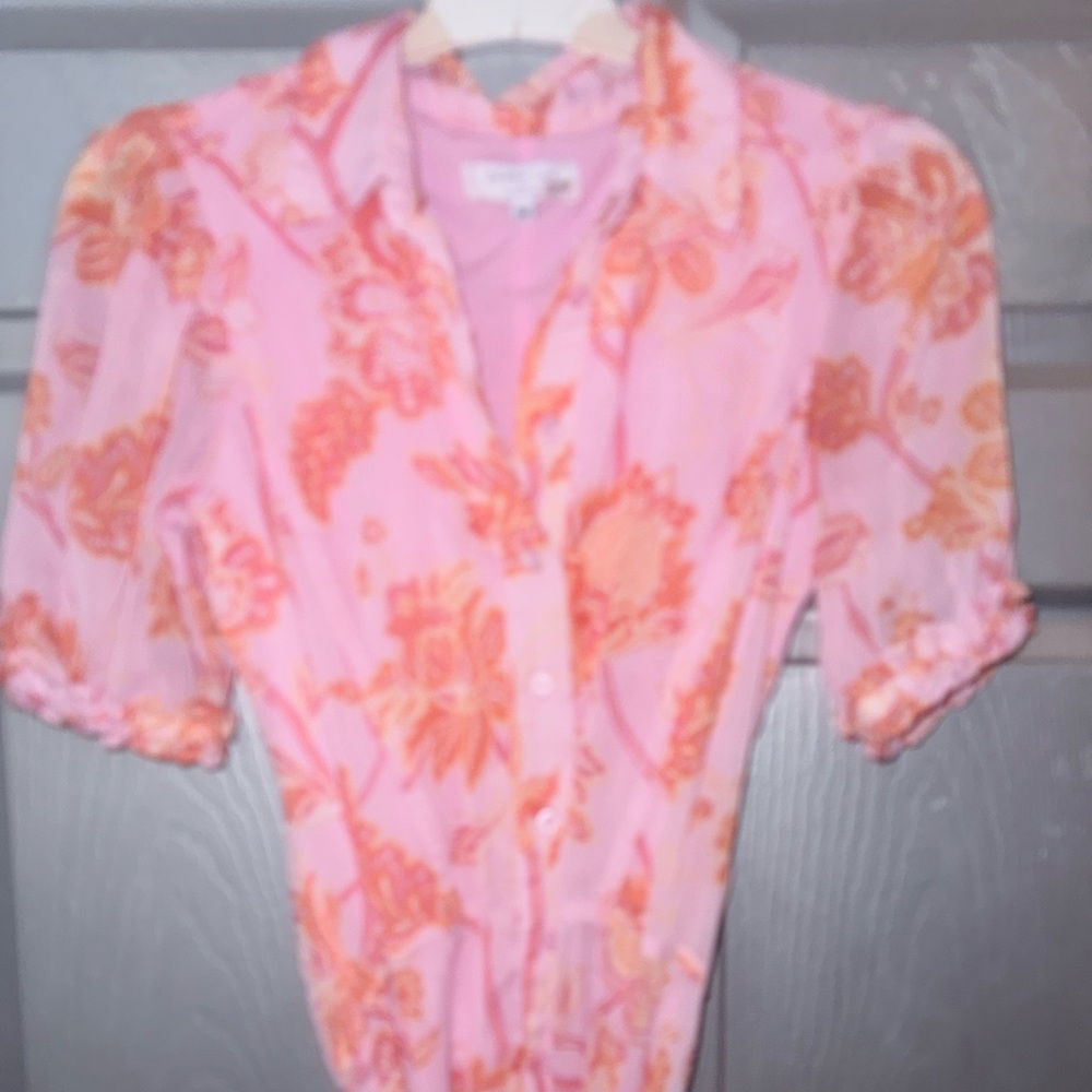 Derek Lam Pink and Orange Fabric